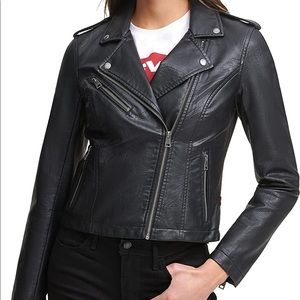 Levi’s faux leather asymmetrical moto jacket